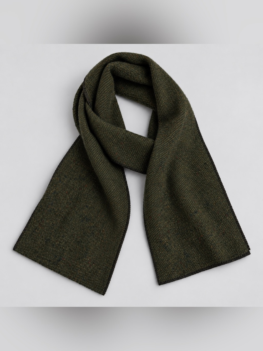 Vintage Woolrich Wool Scarf Quiet Luxury Old Money Minimalist Green